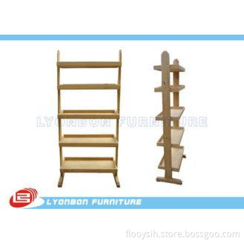 Stores Custom Color MDF Wooden Display Racks With Shelves /